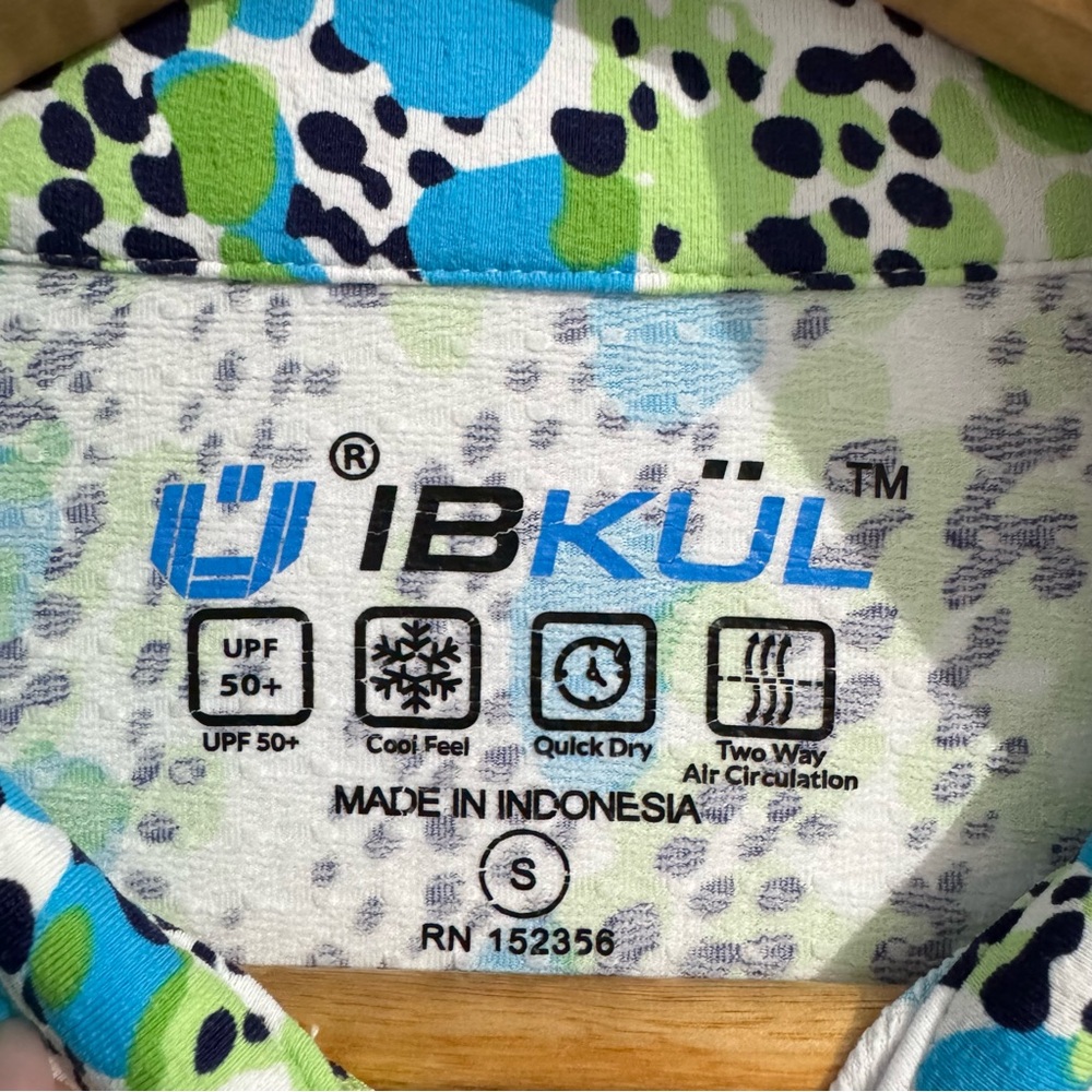 IBKUL Pullover 1/4 Zip Kamila Small S Mockneck Blue Green Athleisure Long Sleeve - Picture 4 of 7